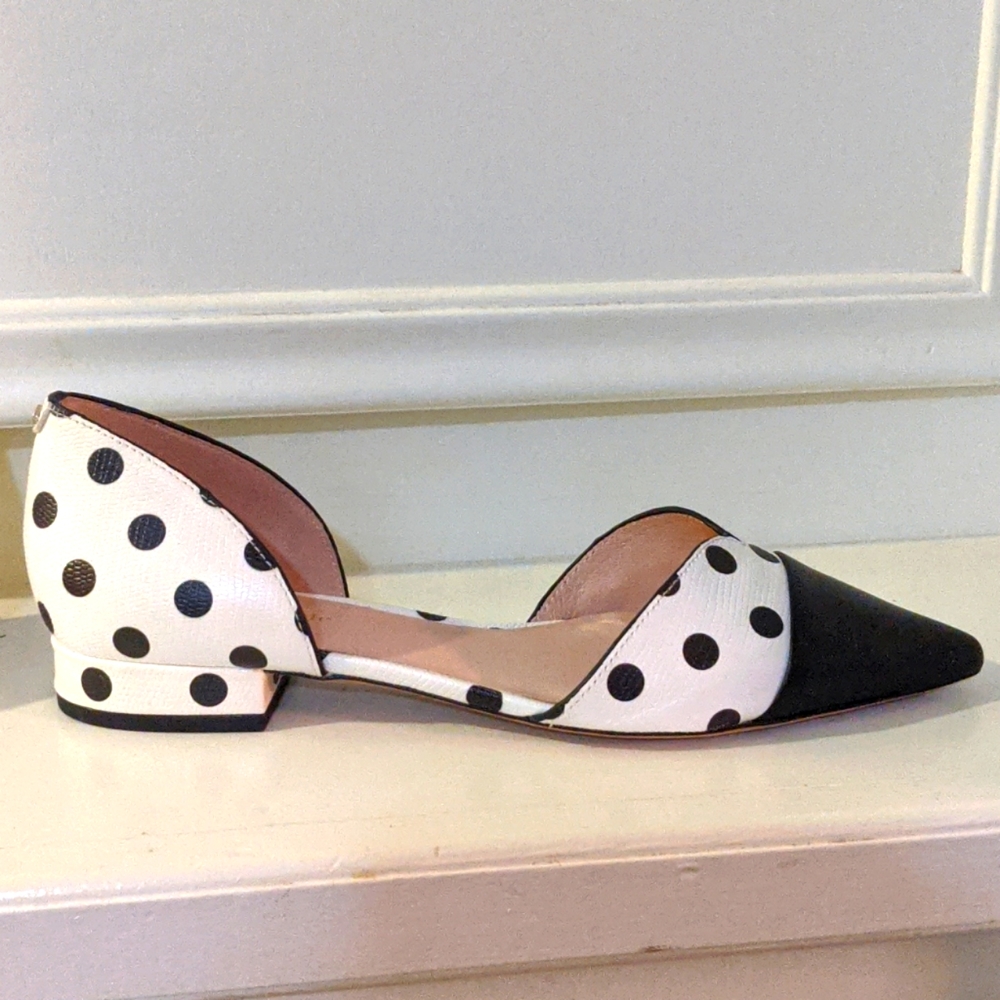 Black and White Polka Dot Kate Spade Flats